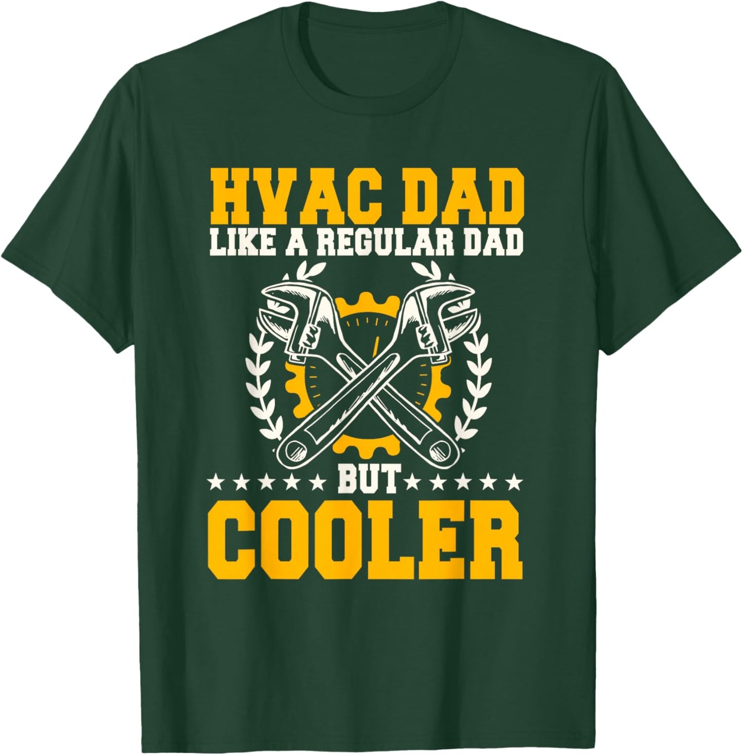 HVAC Technician Dad Mechanic Work Tech Service Father's Day T-Shirt - T-Shirt | Forest