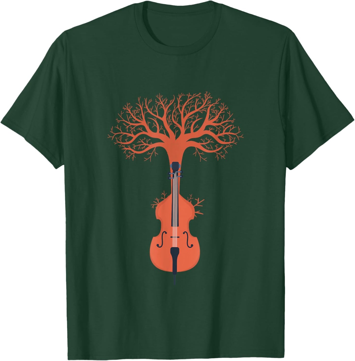 Cello Player Baum Natur T-Shirt - T-Shirt | Forest