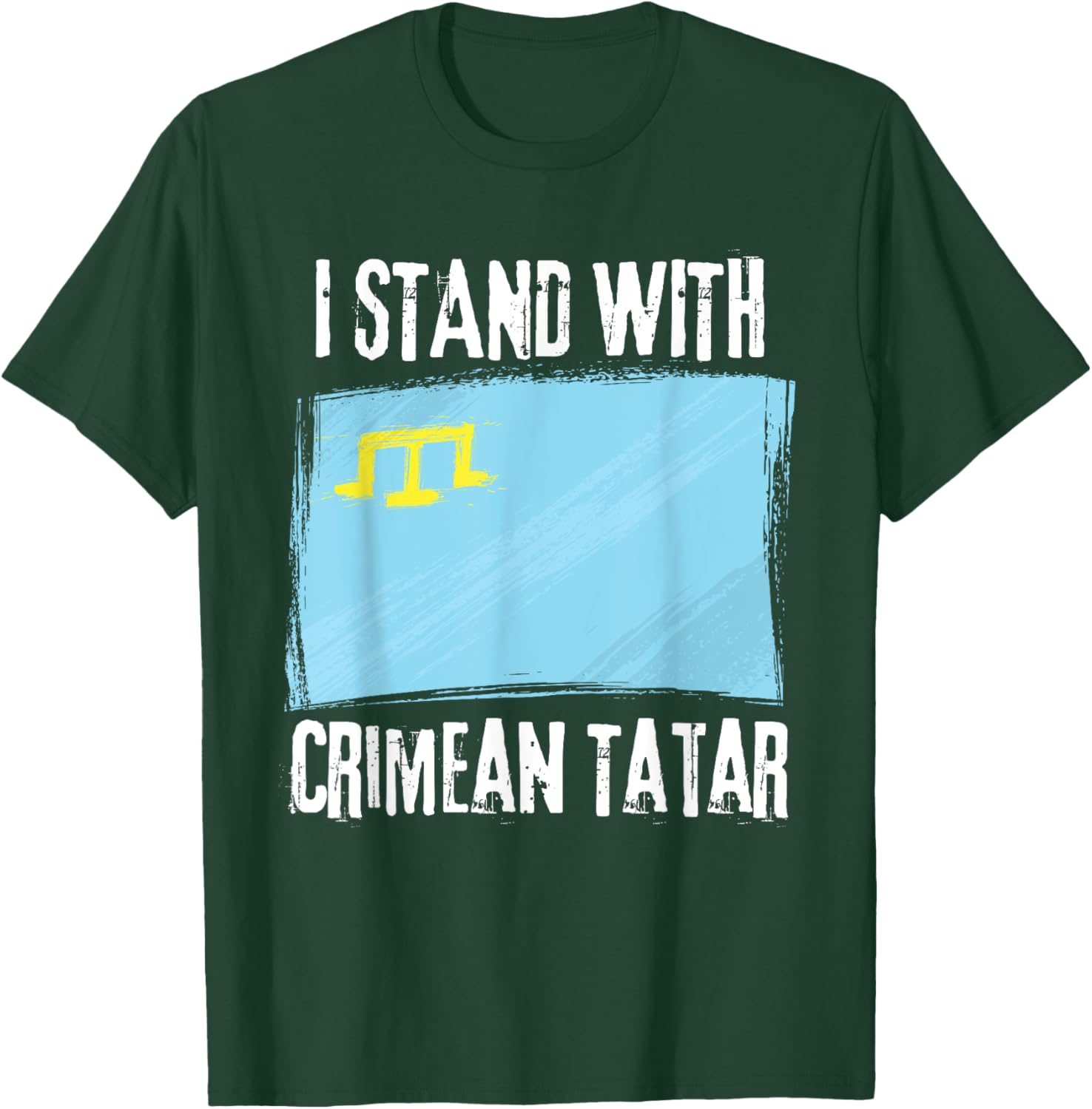 I Stand With Crimean Tatar Flag Crimean Tatars Flag T-Shirt - T-Shirt | Forest