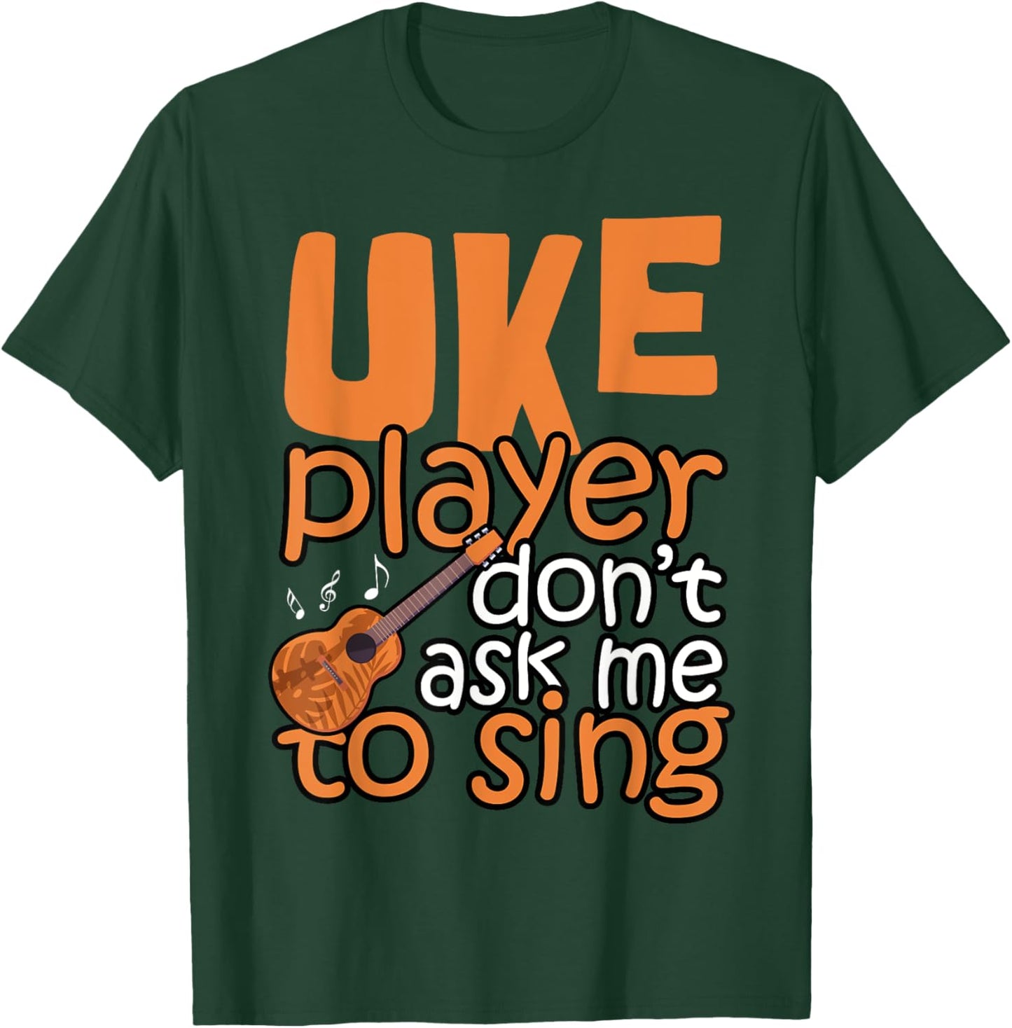 Ukulele Shirt Men Girl Kids Boys Uke T-Shirt - T-Shirt | Forest