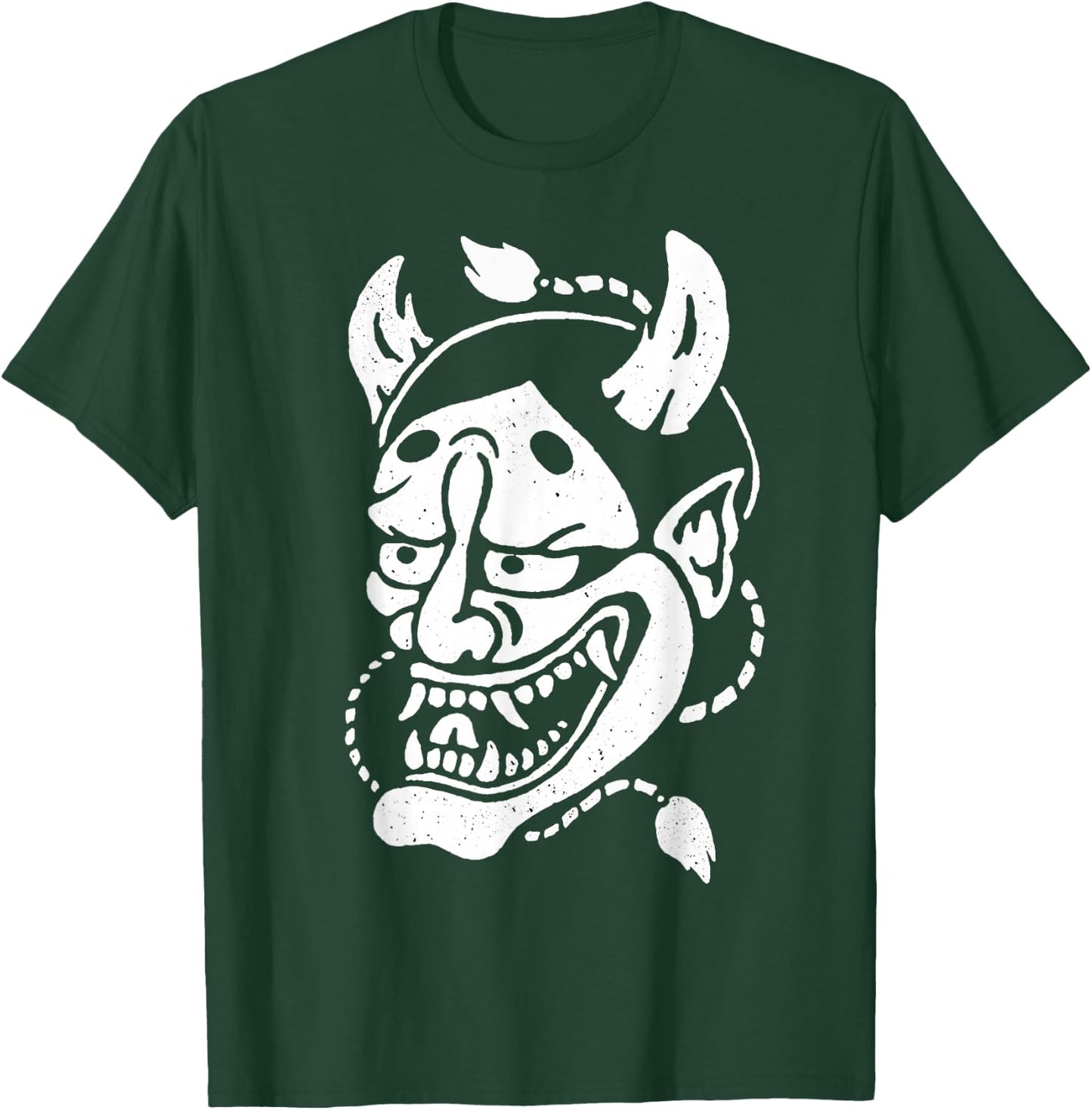 Urban Empyre Hannya Mask Oni Demon , Small, Black T-Shirt - T-Shirt | Forest