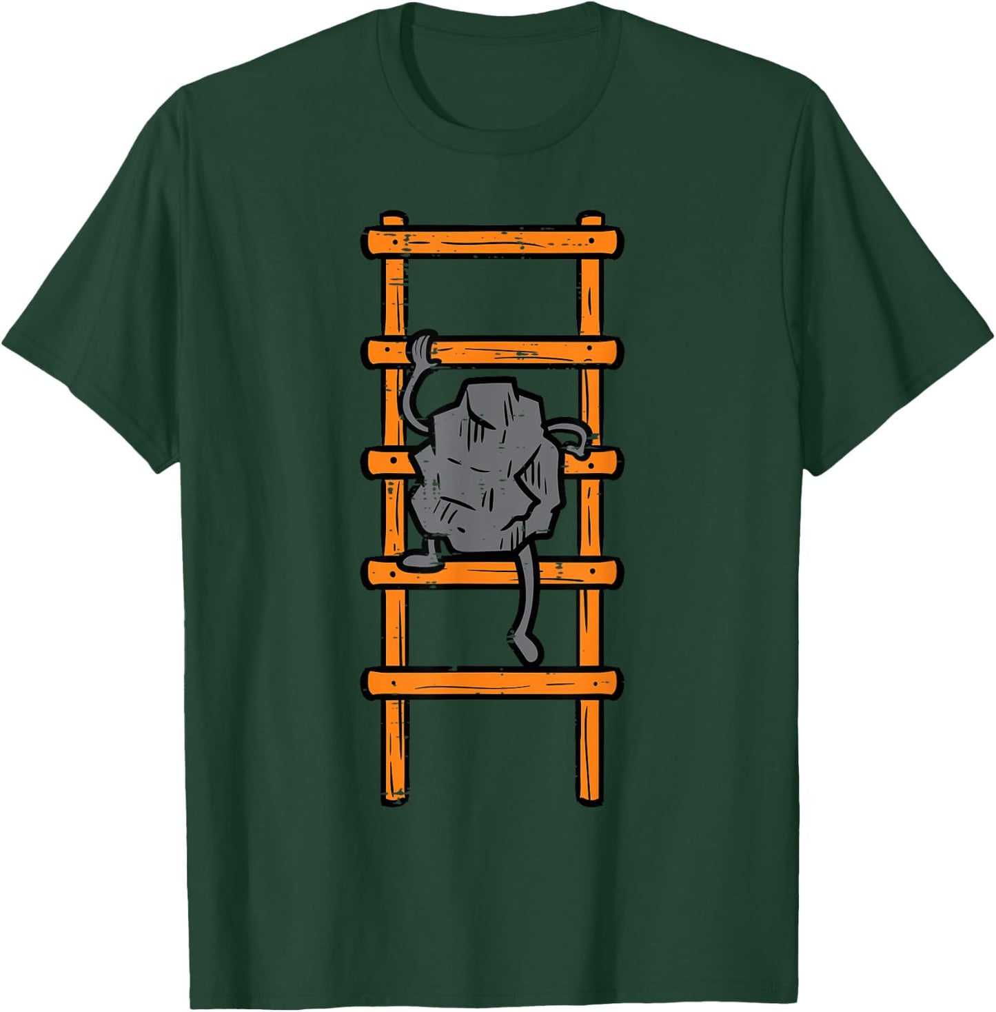 Rock Climbing Ladder Funny Climber Bouldering Kids Men Women T-Shirt - T-Shirt | Forest