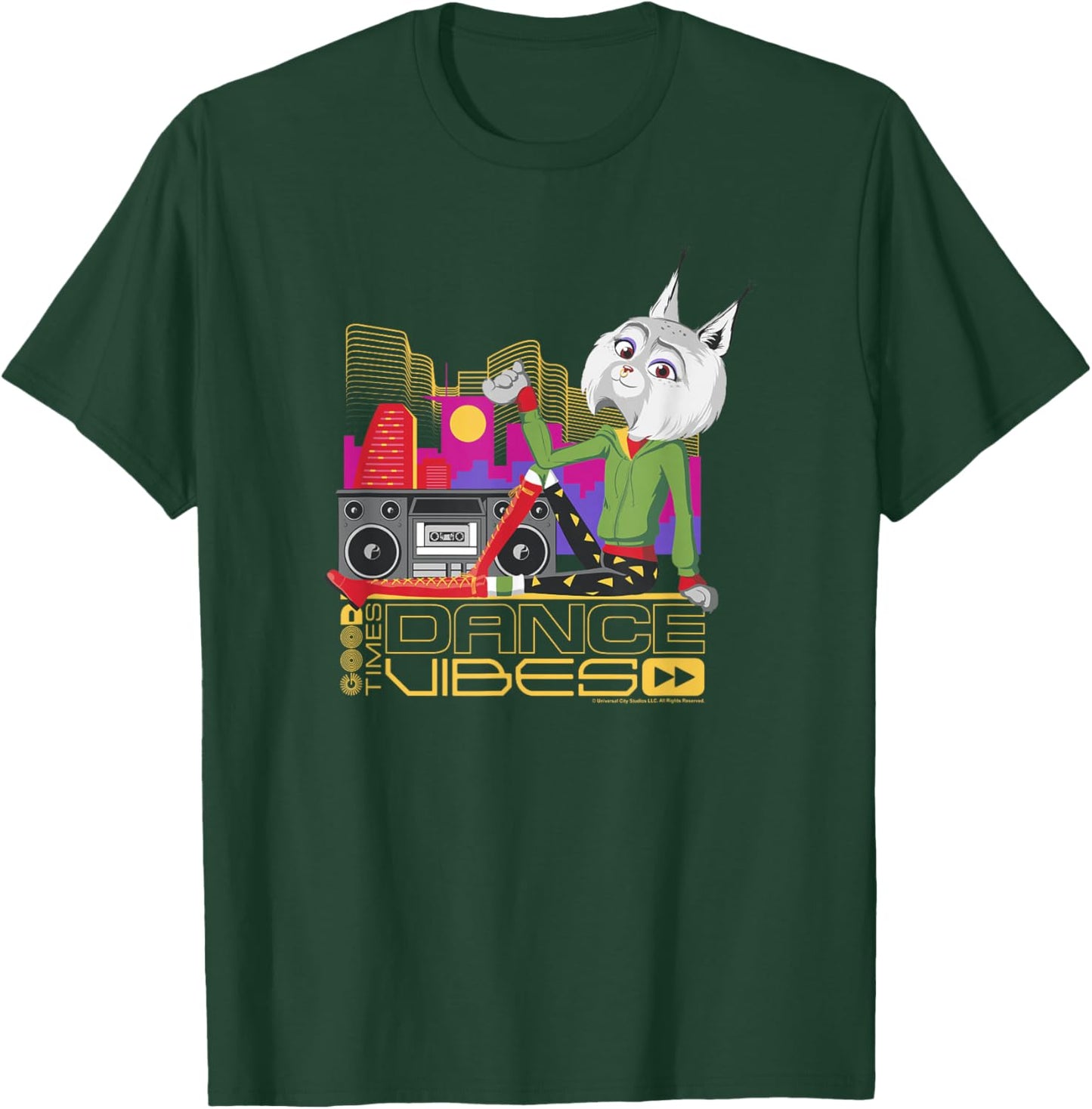 Sing 2 Nooshy Retro City Poster T-Shirt - T-Shirt | Forest