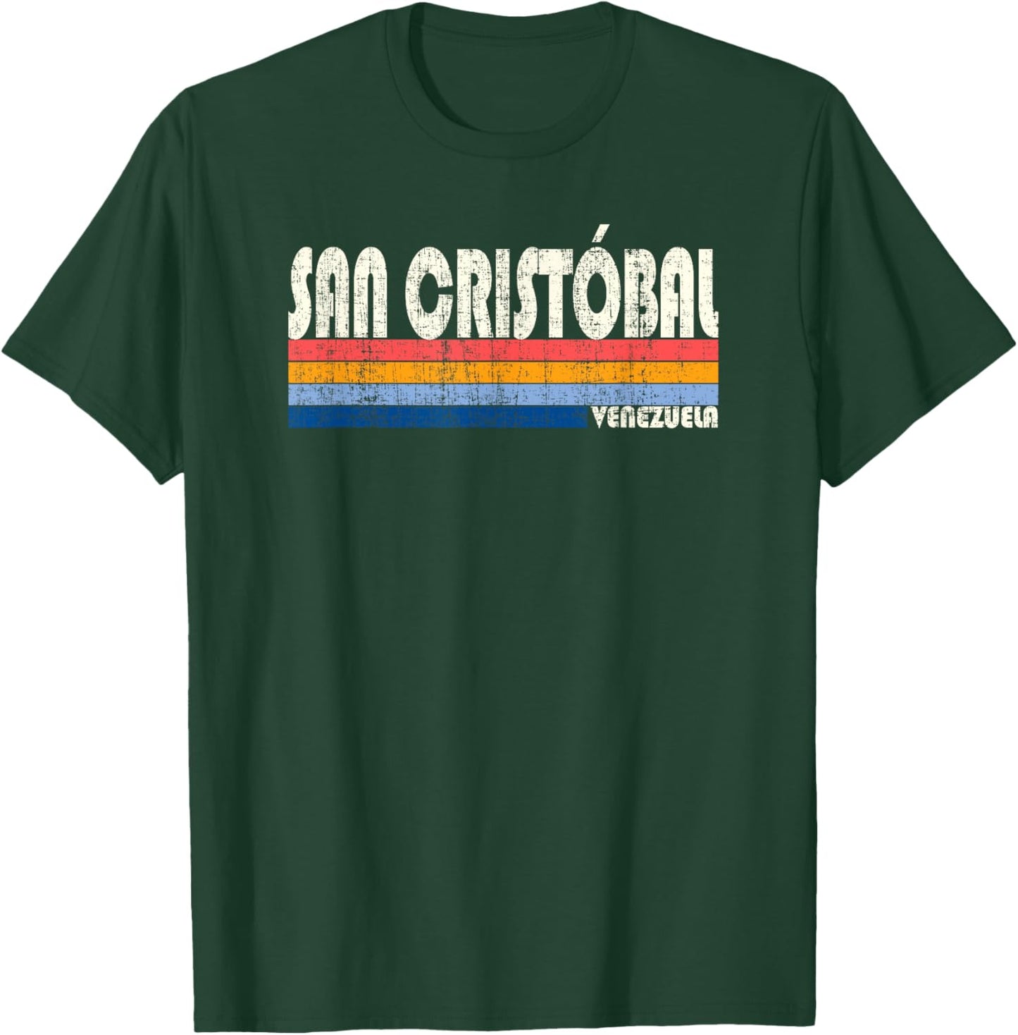 Retro Vintage 70s 80s Style San Cristóbal, Venezuela T-Shirt - T-Shirt | Forest