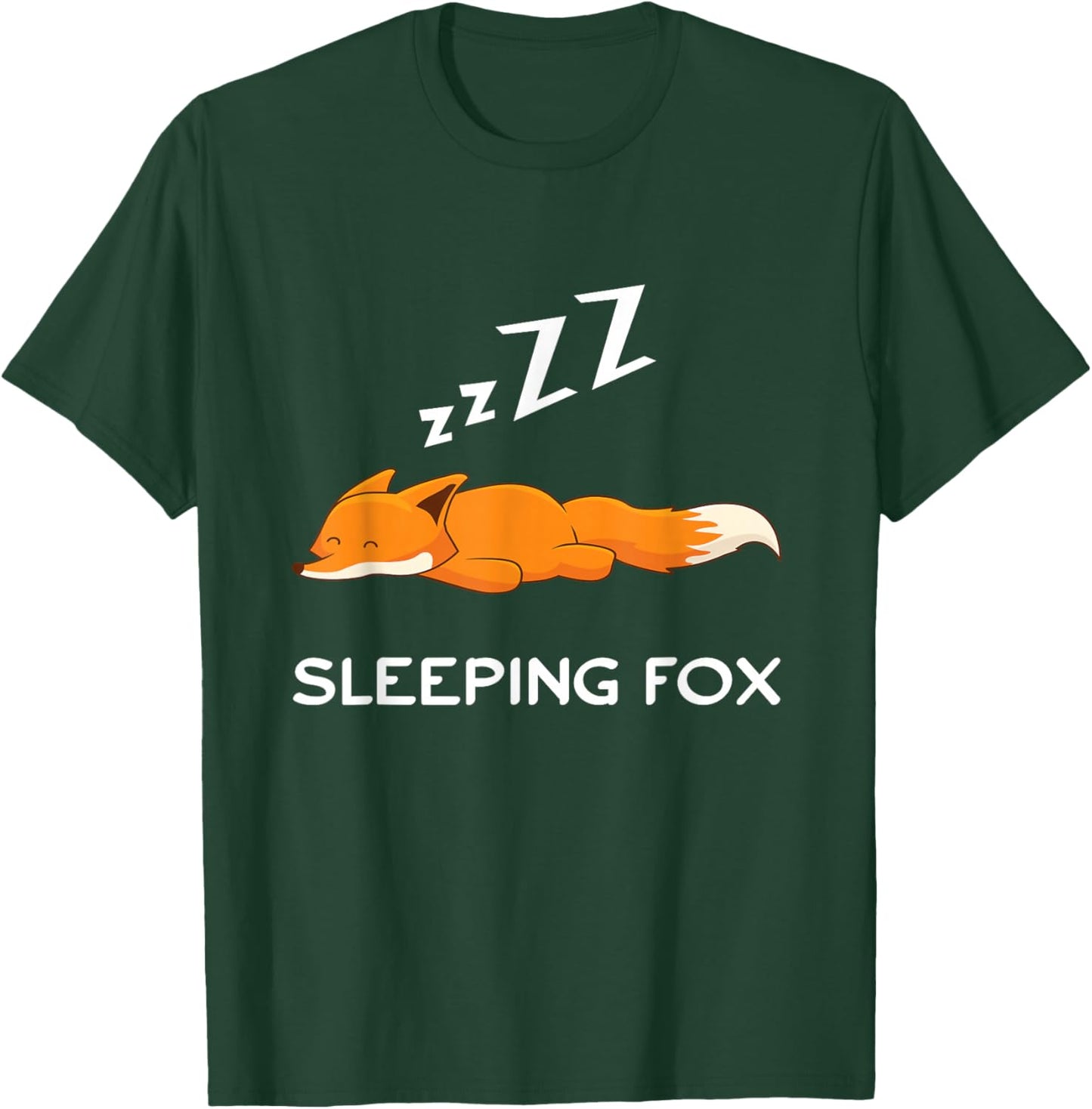 Sleep Cartoon Fox Top T-Shirt - T-Shirt | Forest