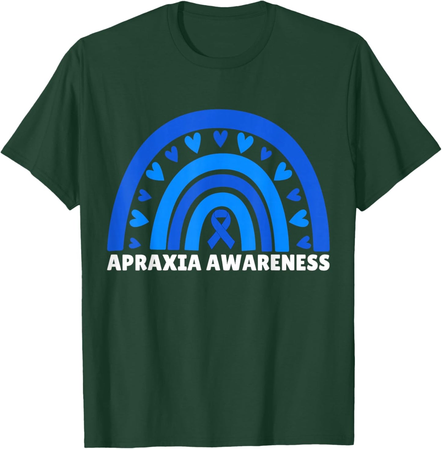Apraxia Awareness Sister Brother Son Rainbow Apraxia Warrior T-Shirt - T-Shirt | Forest
