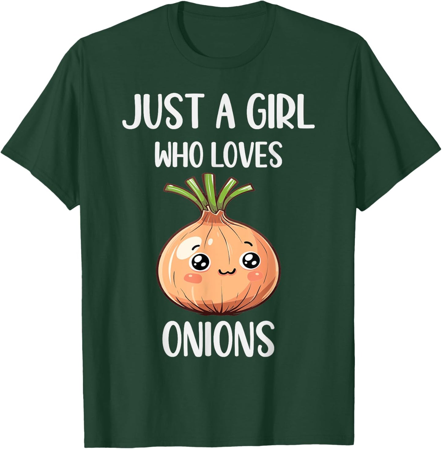 Funny Onions Lovers Gift Just A Girl Who Loves Onions T-Shirt - T-Shirt | Forest