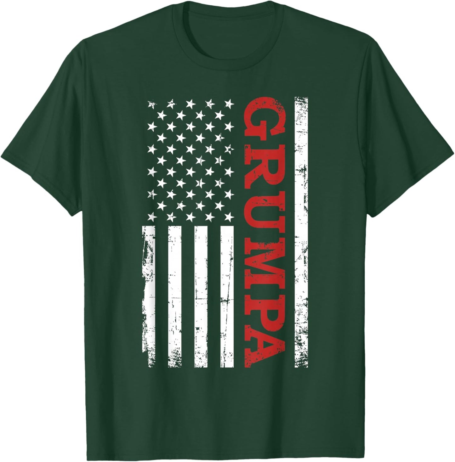 Grumpa US American Vintage Flag for Grandpa T-Shirt - T-Shirt | Forest
