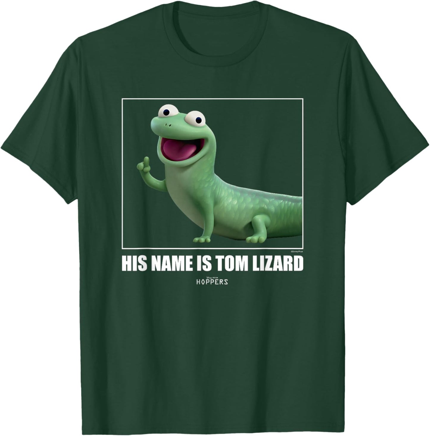 Disney Pixar Hoppers Tom Lizard Cute 3D Character Aesthetic T-Shirt - T-Shirt | Forest
