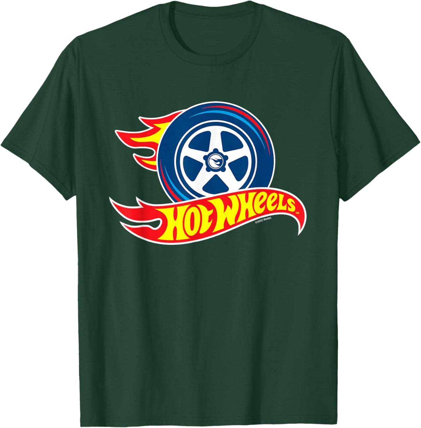 Hot Wheels - Flaming Tire Logo T-Shirt - T-Shirt | Forest