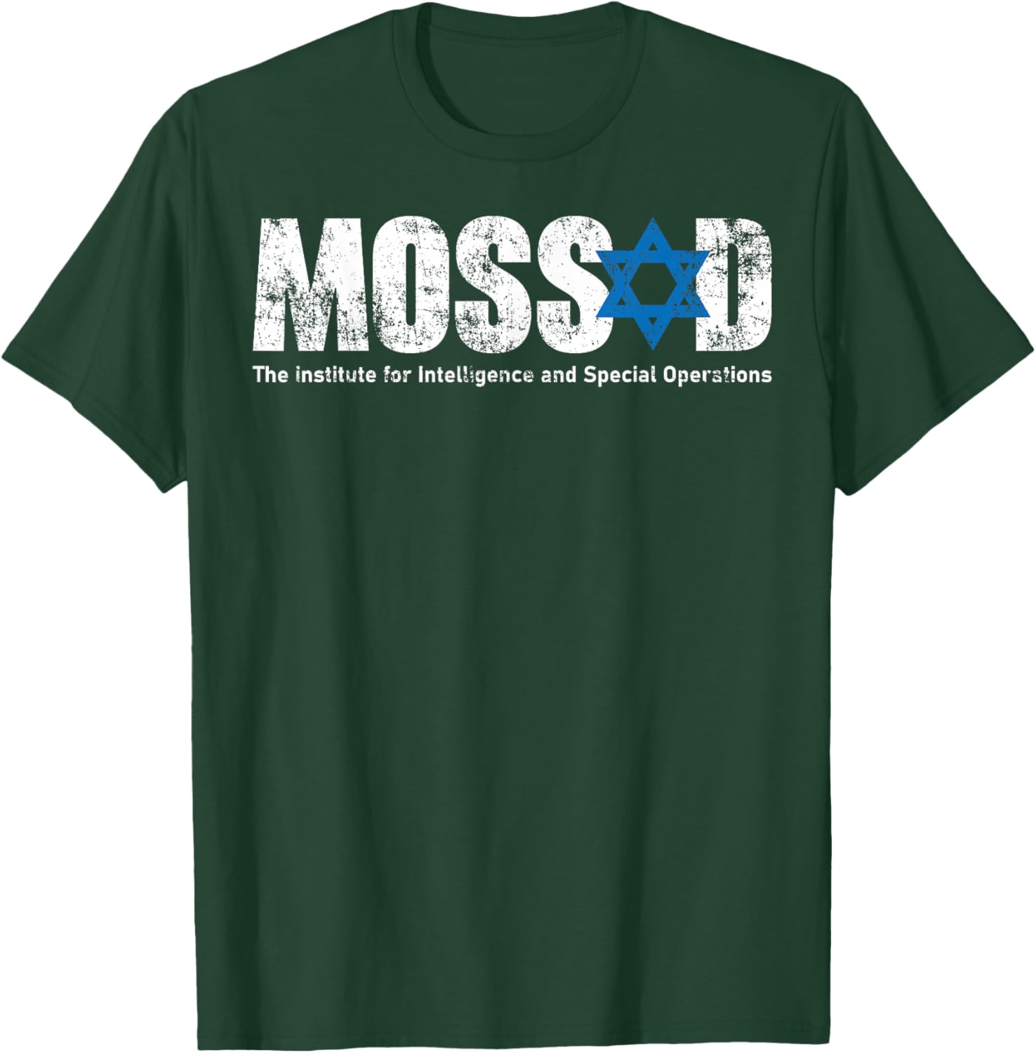 Mossad Israel Israeli Secret Service Menorah Tel Aviv T-Shirt - T-Shirt | Forest