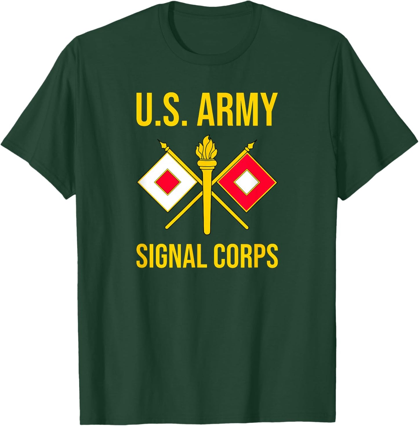 Army Signal Corps Branch USASC US T-Shirt - T-Shirt | Forest