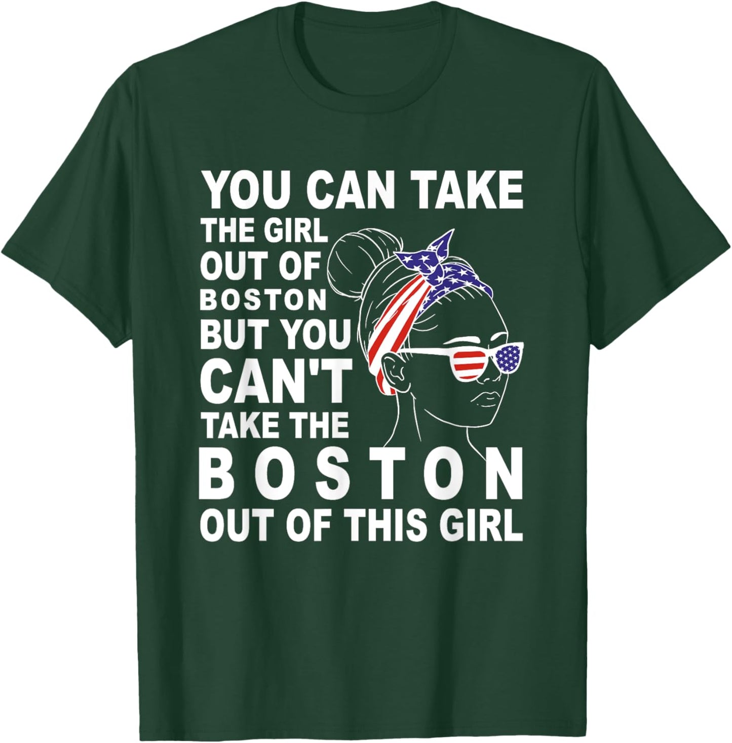 Girl From Boston - Classic Comic Boston Girl T-Shirt - T-Shirt | Forest