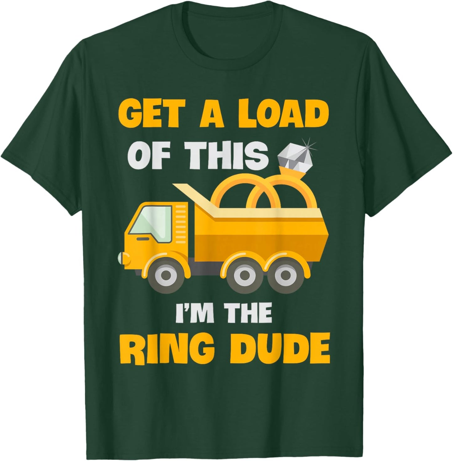 Ring Dude Wedding Truck Boy Bearer Security T-Shirt - T-Shirt | Forest
