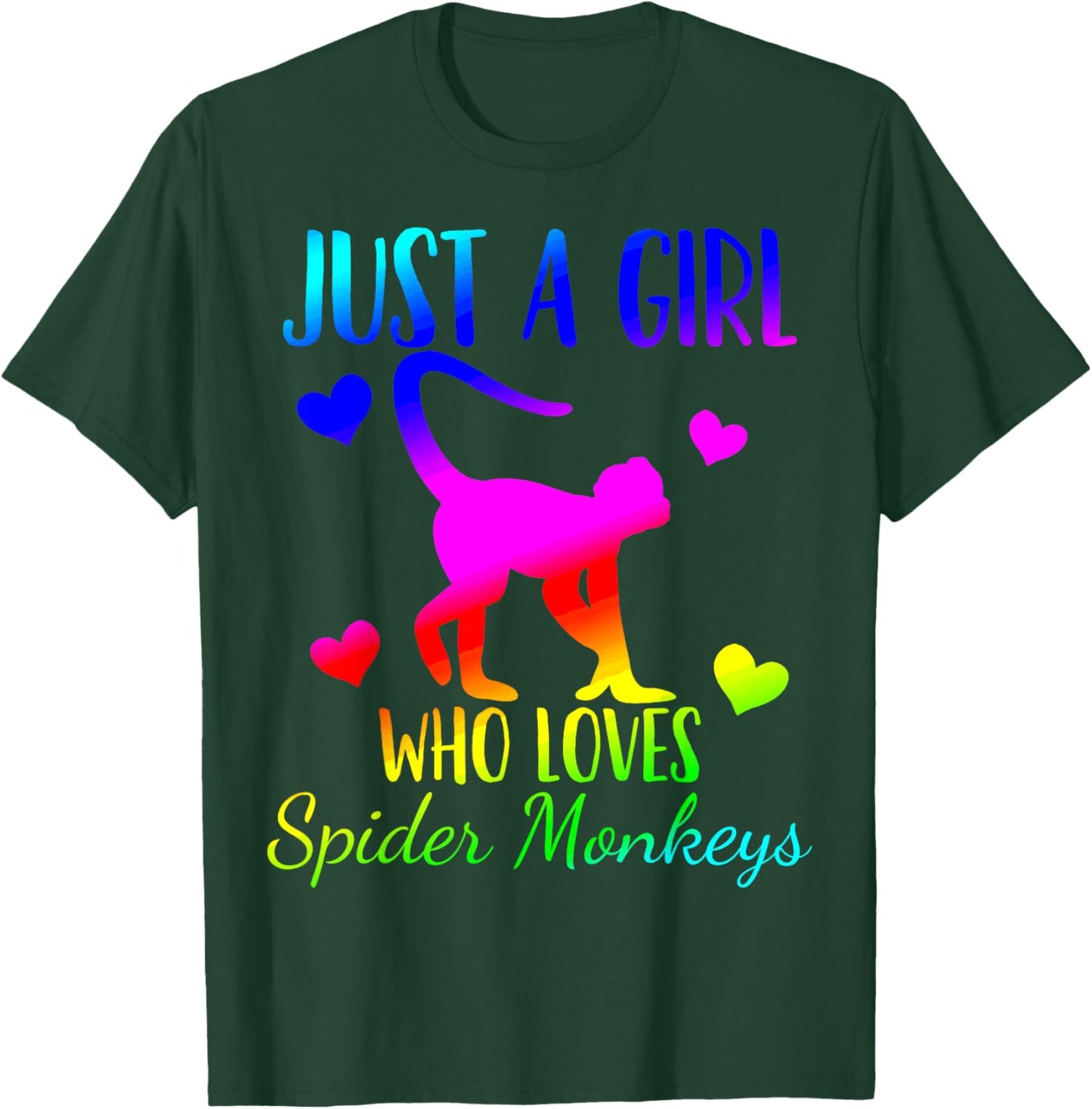 Spider Monkey Just a Girl Who Loves Spider Monkeys T-Shirt - T-Shirt | Forest