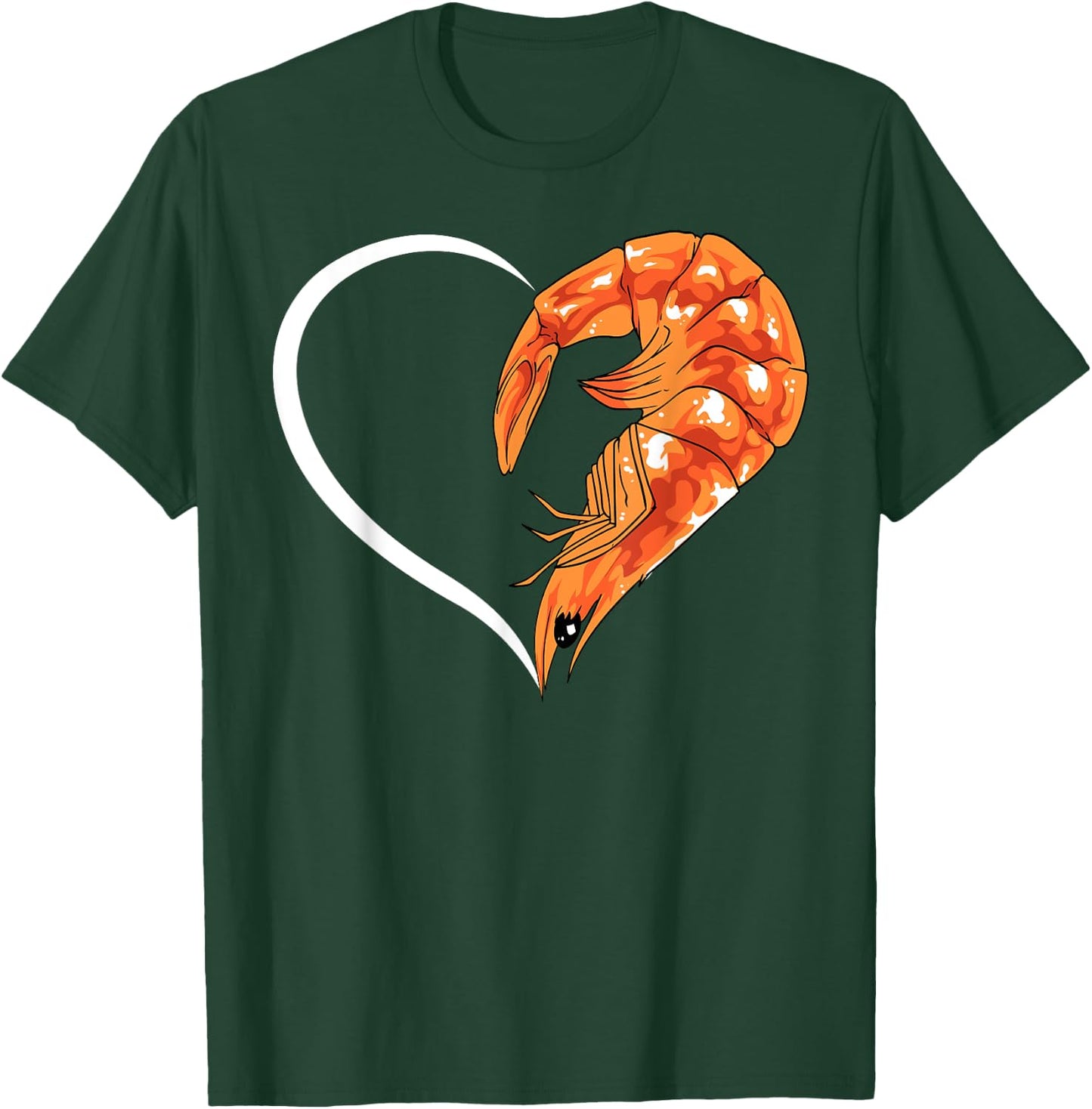 Shrimp Shirts Girls Kids Heart Cute Shrimp T-Shirt - T-Shirt | Forest
