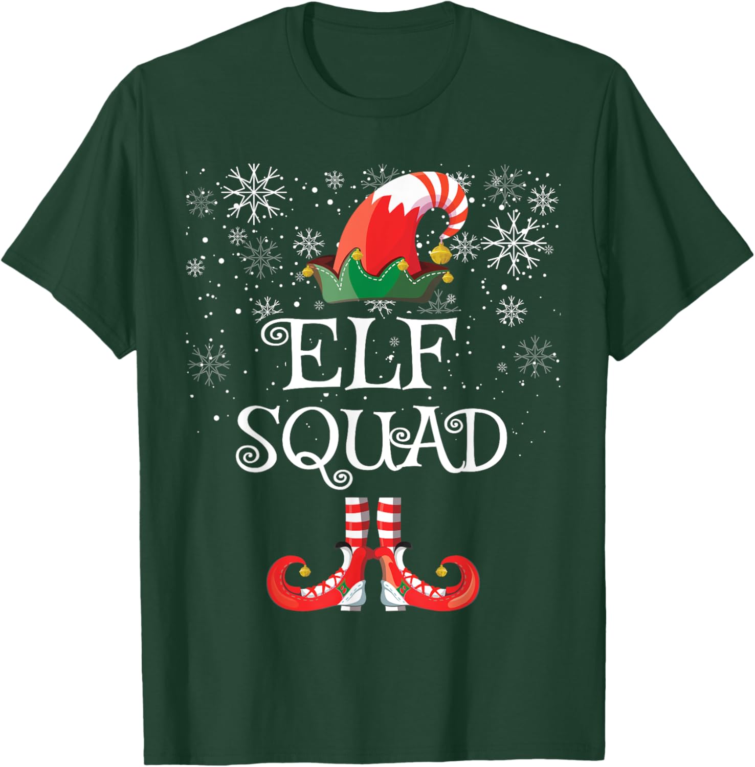 Elf Squad Shirt Funny Family Matching Christmas T-Shirt - T-Shirt | Forest