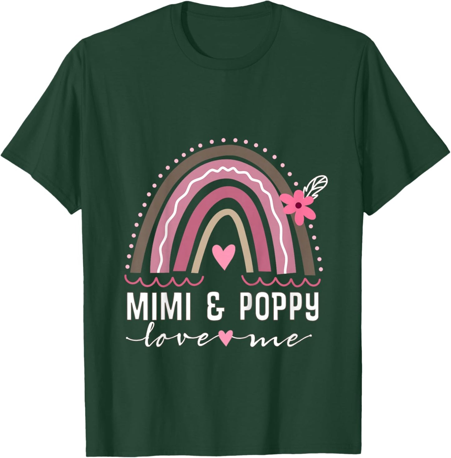 Kids Mimi and Poppy Love Me Granddaughter Rainbow T-Shirt - T-Shirt | Forest