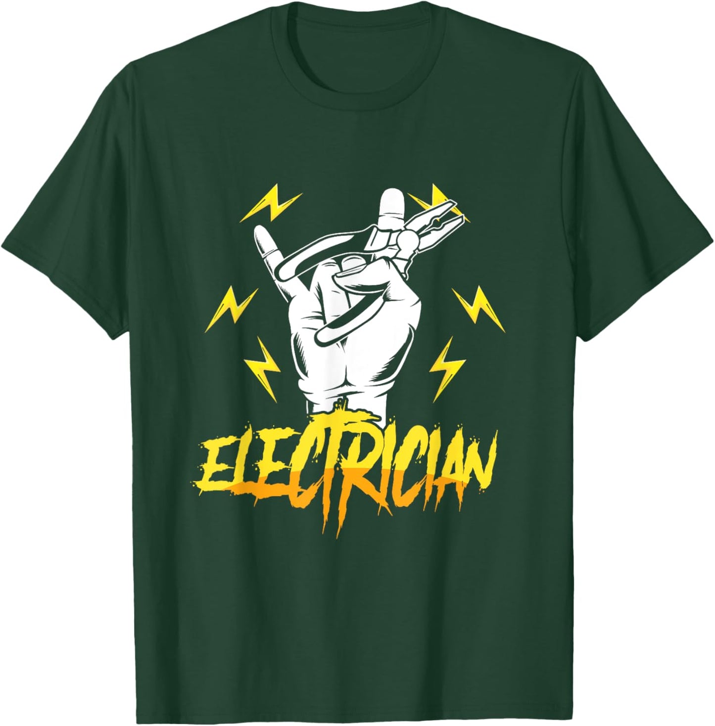 Electrician Electricity Voltage Lineman Craftsman Lineworker T-Shirt - T-Shirt | Forest