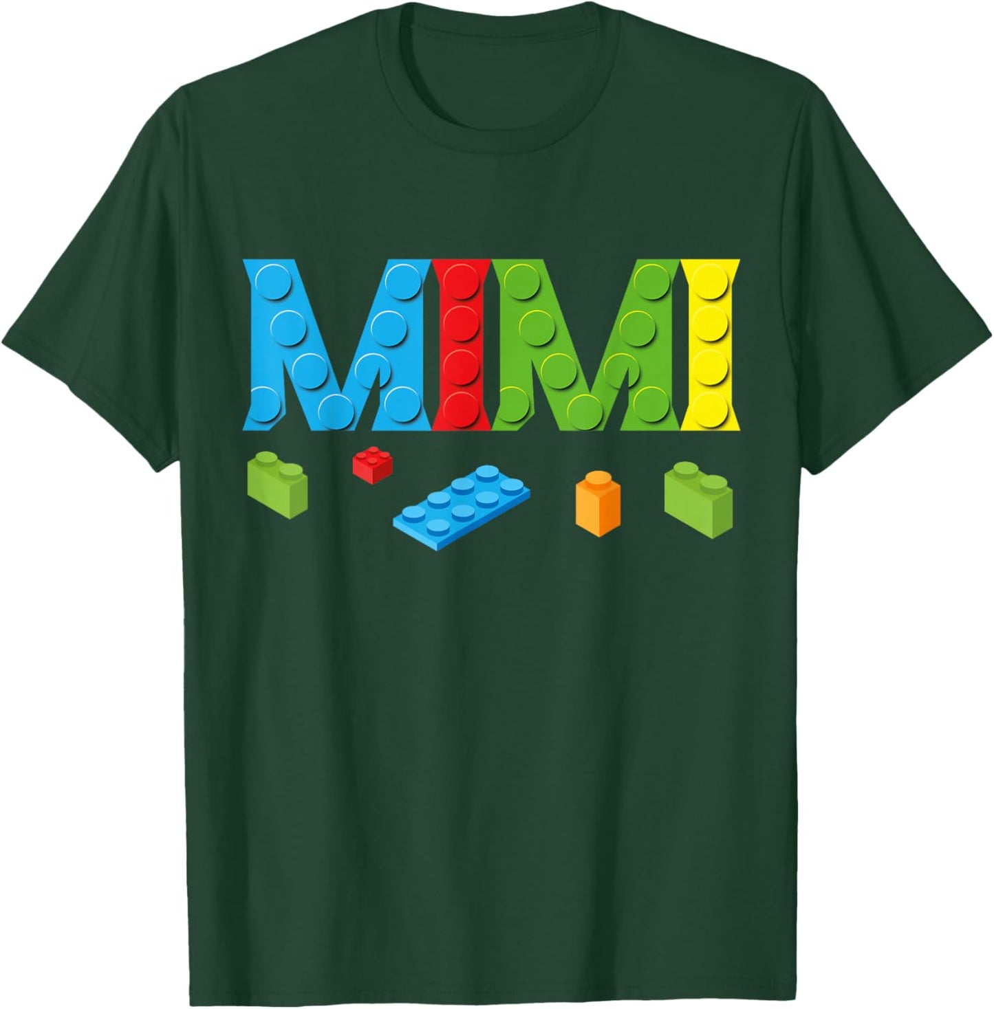 Mimi Master Builder Building Bricks Blocks Family Set Parent T-Shirt - T-Shirt | Forest