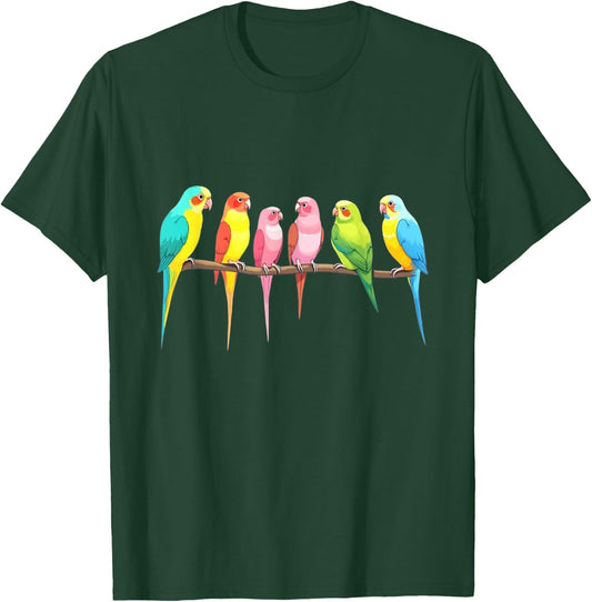 Birds on tree branch Cute Birding Bird Watching Bird Watcher T-Shirt - T-Shirt | Forest