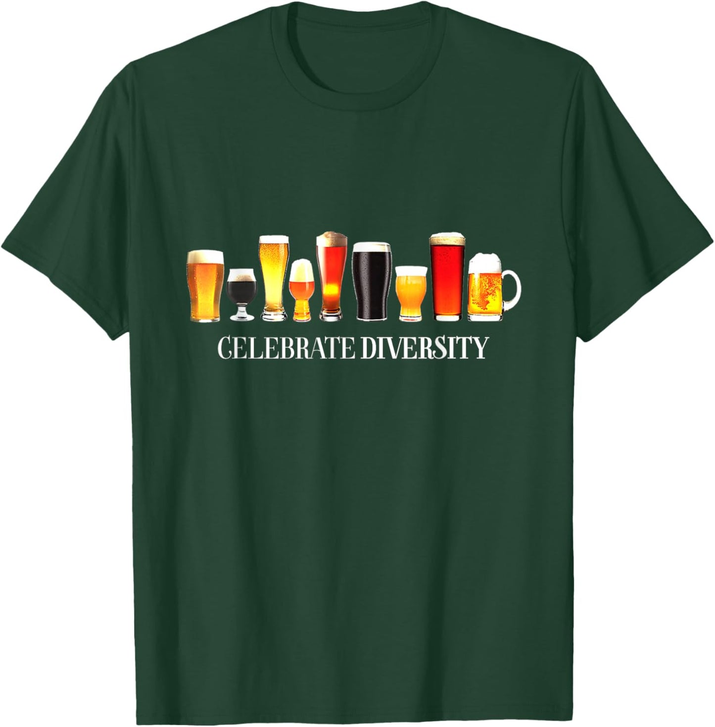 Celebrate Diversity Craft Beer Drinking T-Shirt - T-Shirt | Forest