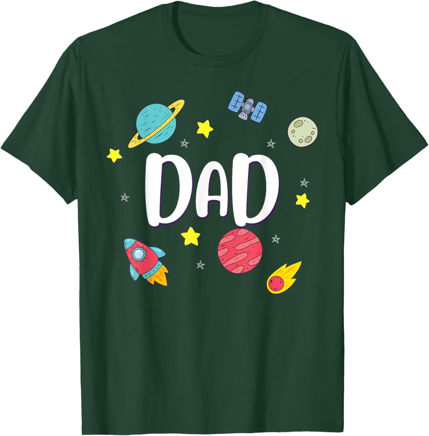 Dad Outer Space Galaxy Birthday for Family T-Shirt - T-Shirt | Forest