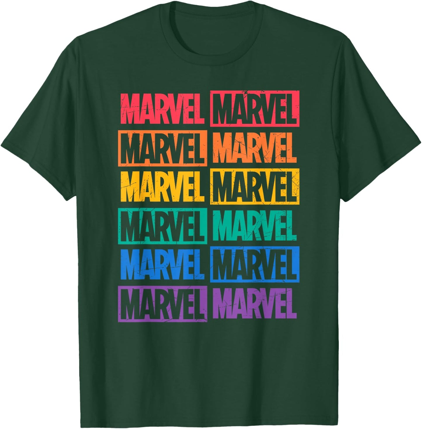 Marvel Logo Print Pride T-Shirt - T-Shirt | Forest