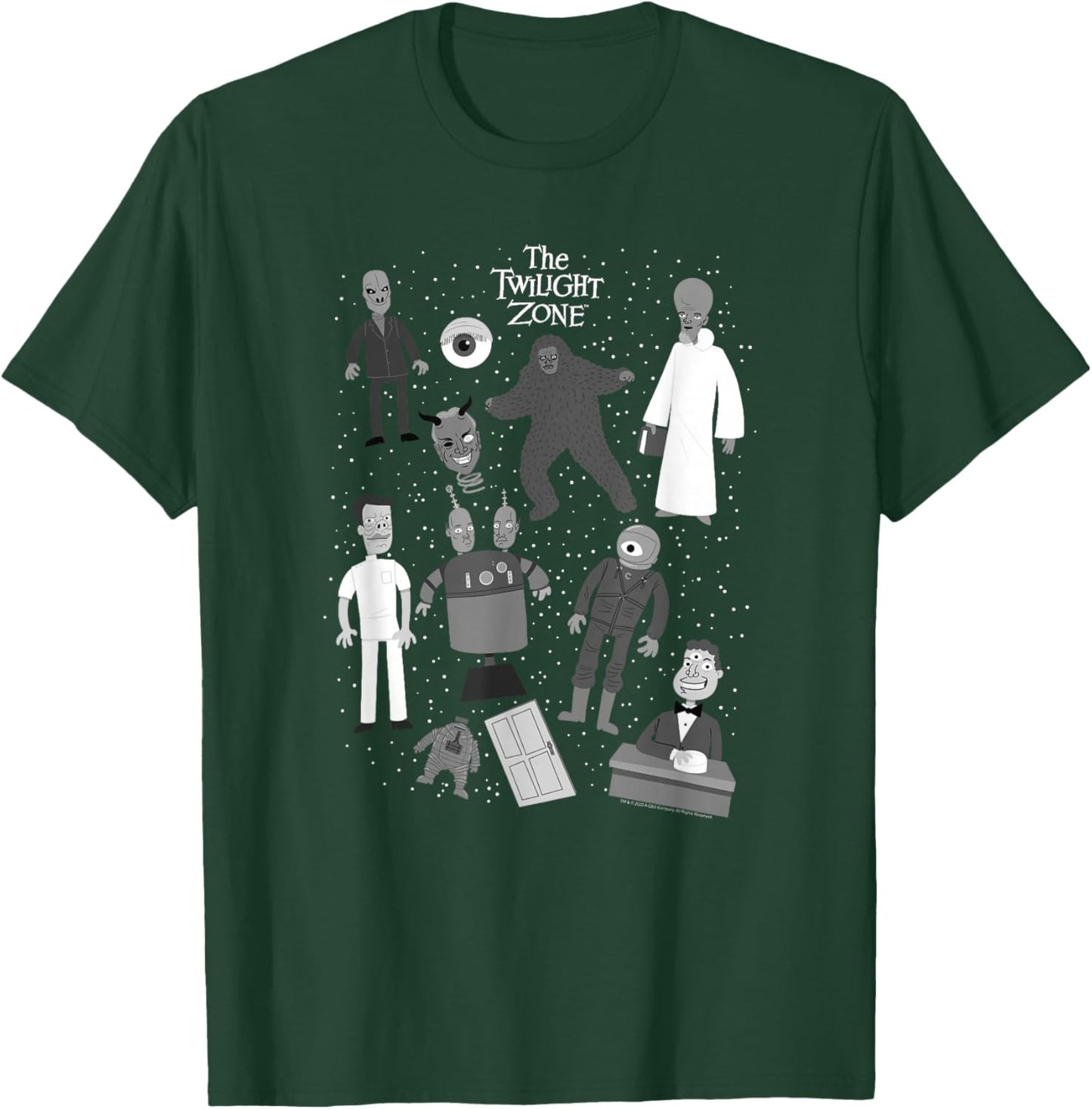 The Twilight Zone Classic Monsters Group Poster T-Shirt - T-Shirt | Forest