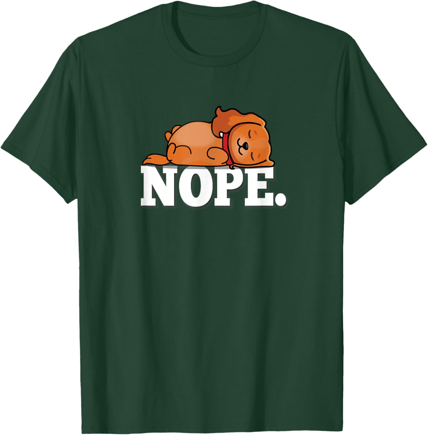 Funny Kawaii Kids Napping NOPE Ruby Cavalier Dog Lover T-Shirt - T-Shirt | Forest