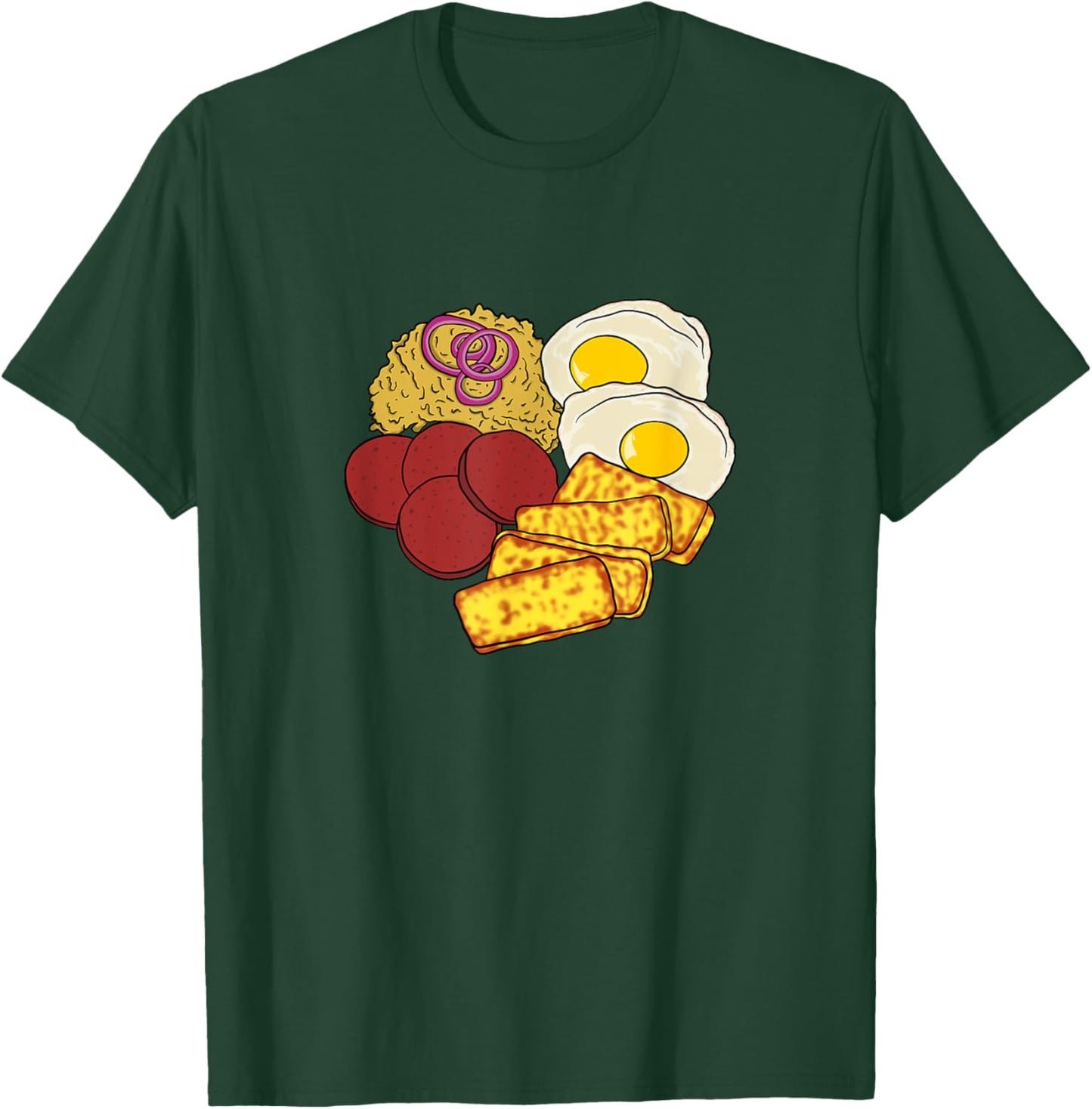 Dominican Republic Favorite Food | Mangú Salami Queso Frito T-Shirt - T-Shirt | Forest