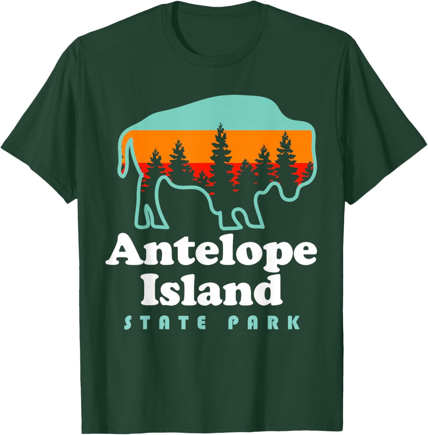 Antelope Island State Park Bison Great Salt Lake Utah T-Shirt - T-Shirt | Forest