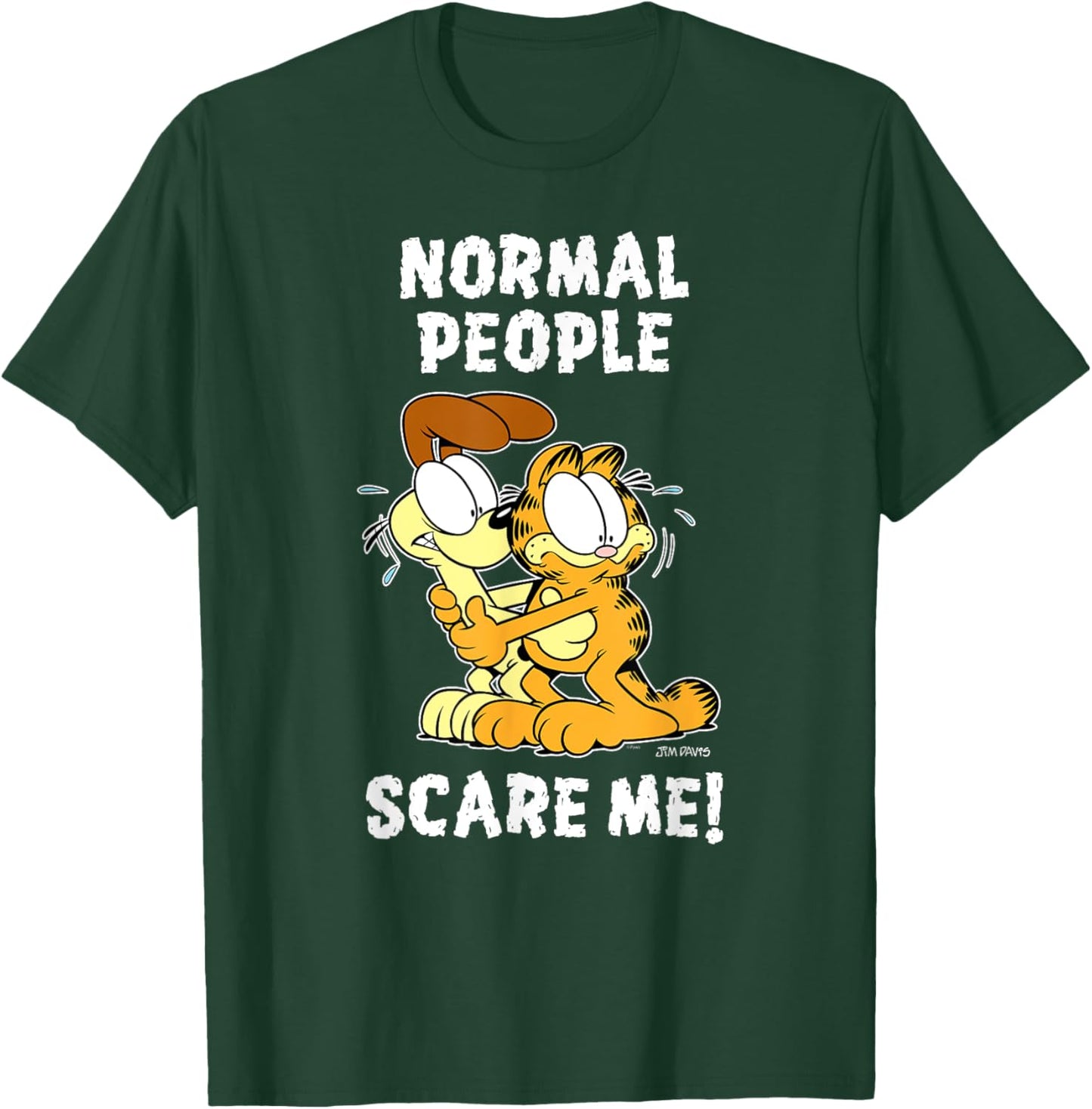 Garfield Normal People Scare Me Halloween Cartoon Cat T-Shirt - T-Shirt | Forest