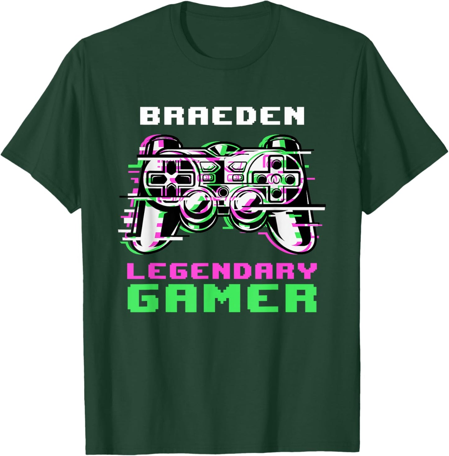 Braeden - Legendary Gamer - Personalized T-Shirt - T-Shirt | Forest