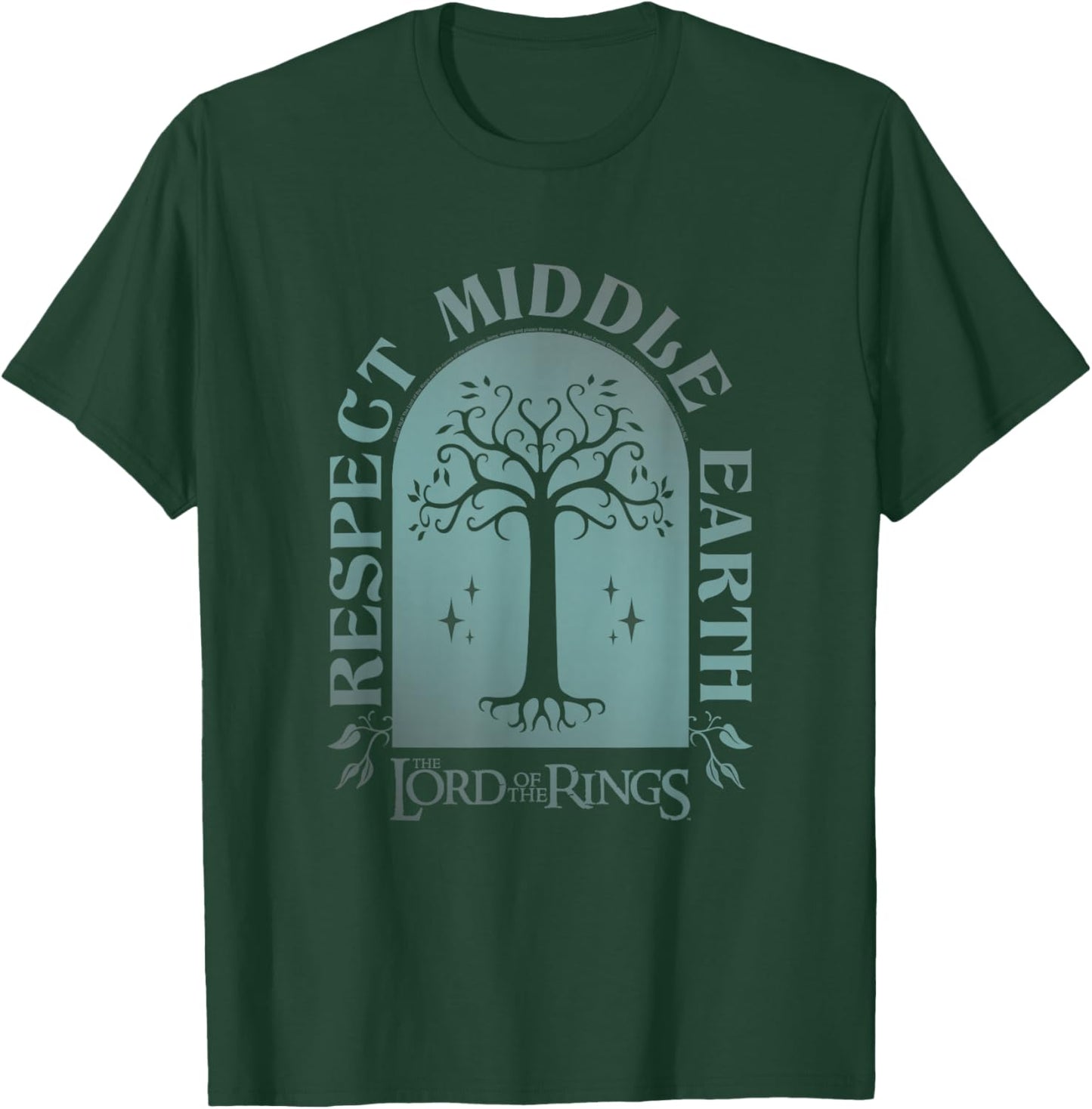 The Lord of the Rings Respect Middle Earth Tree Fantasy T-Shirt - T-Shirt | Forest