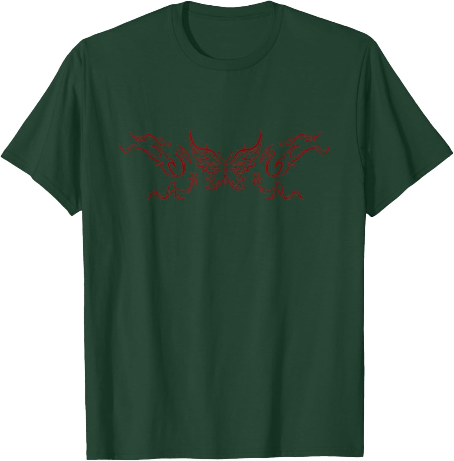Butterfly Grunge Fairycore Aesthetic Tattoo Goth T-Shirt - T-Shirt | Forest