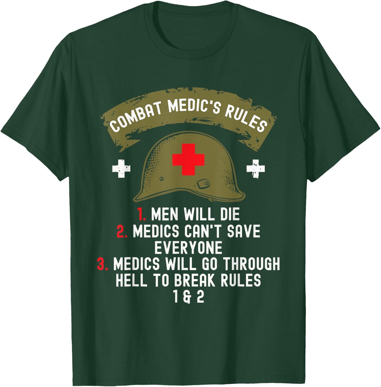 Combat Medic First Aid Field Medic Military T-Shirt - T-Shirt | Forest