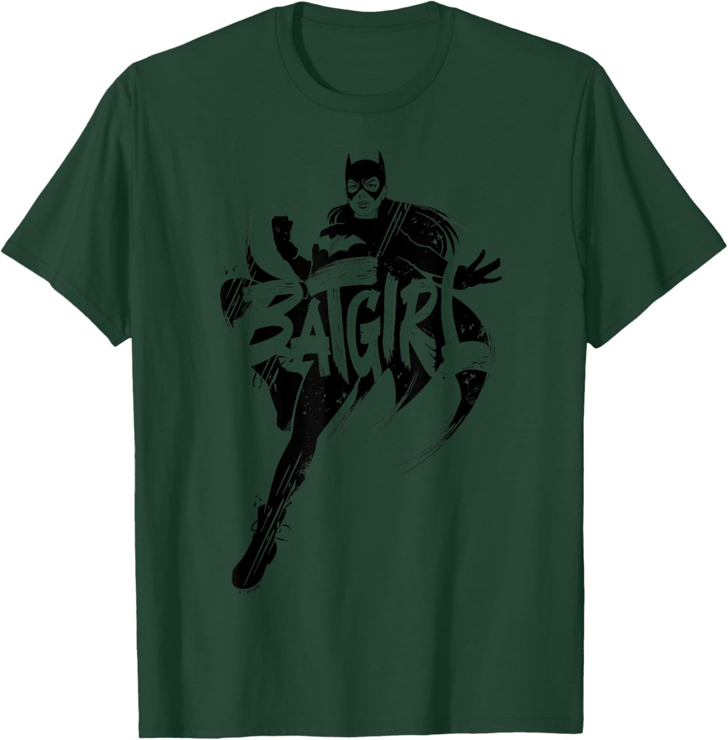DC Comics Batman Batgirl Text Silhouette T-Shirt - T-Shirt | Forest