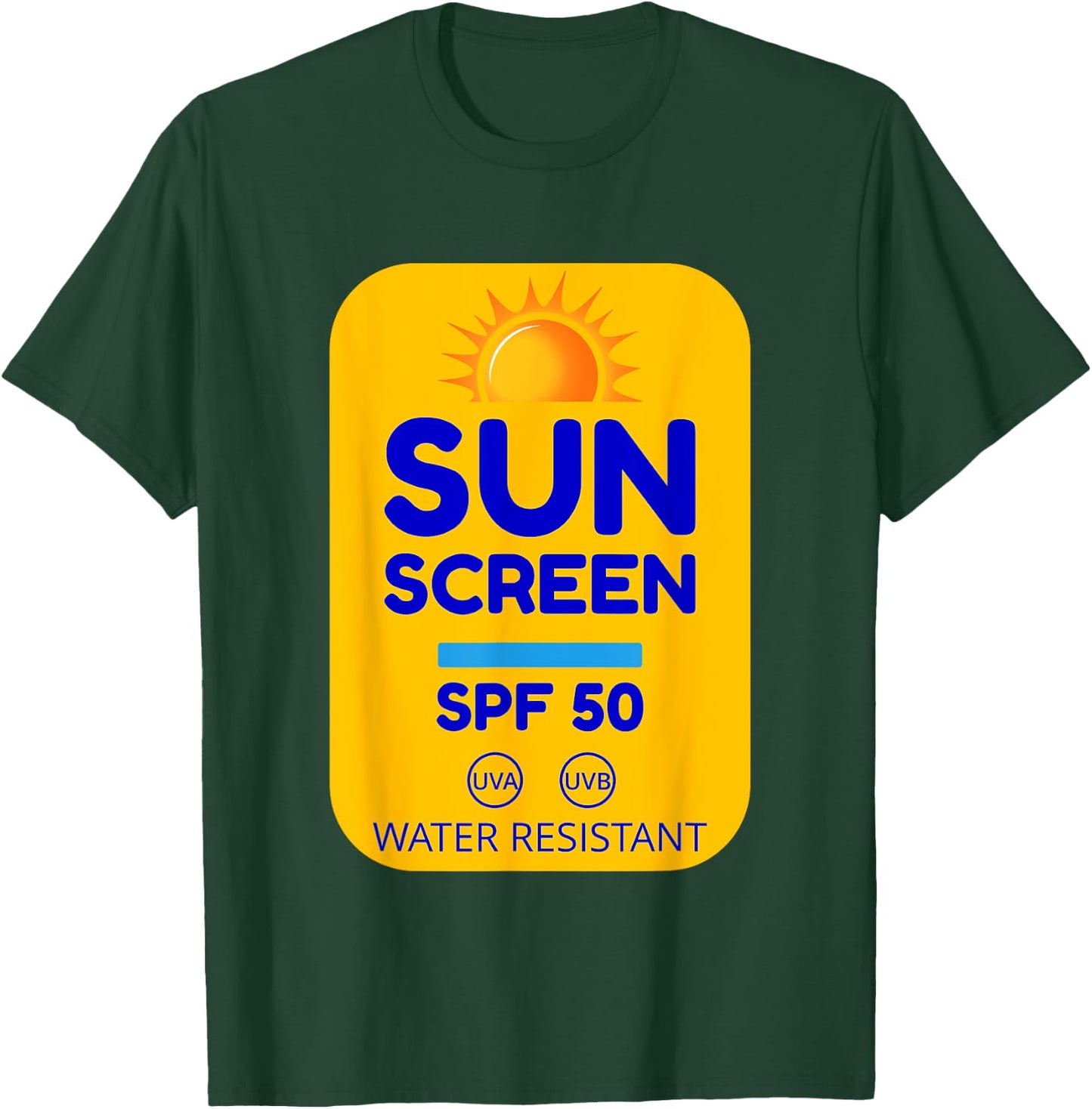 Sunscreen costume suntan lotion tube costume sunscreen T-Shirt - T-Shirt | Forest
