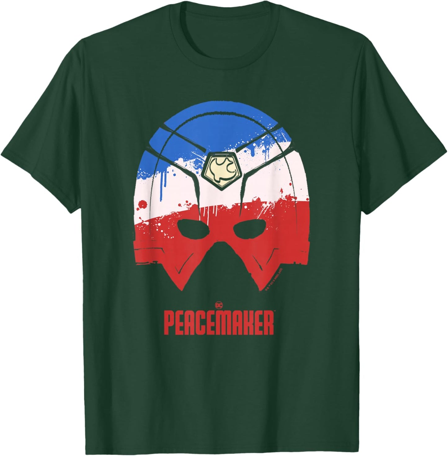 Peacemaker Americana Painted Helmet T-Shirt - T-Shirt | Forest