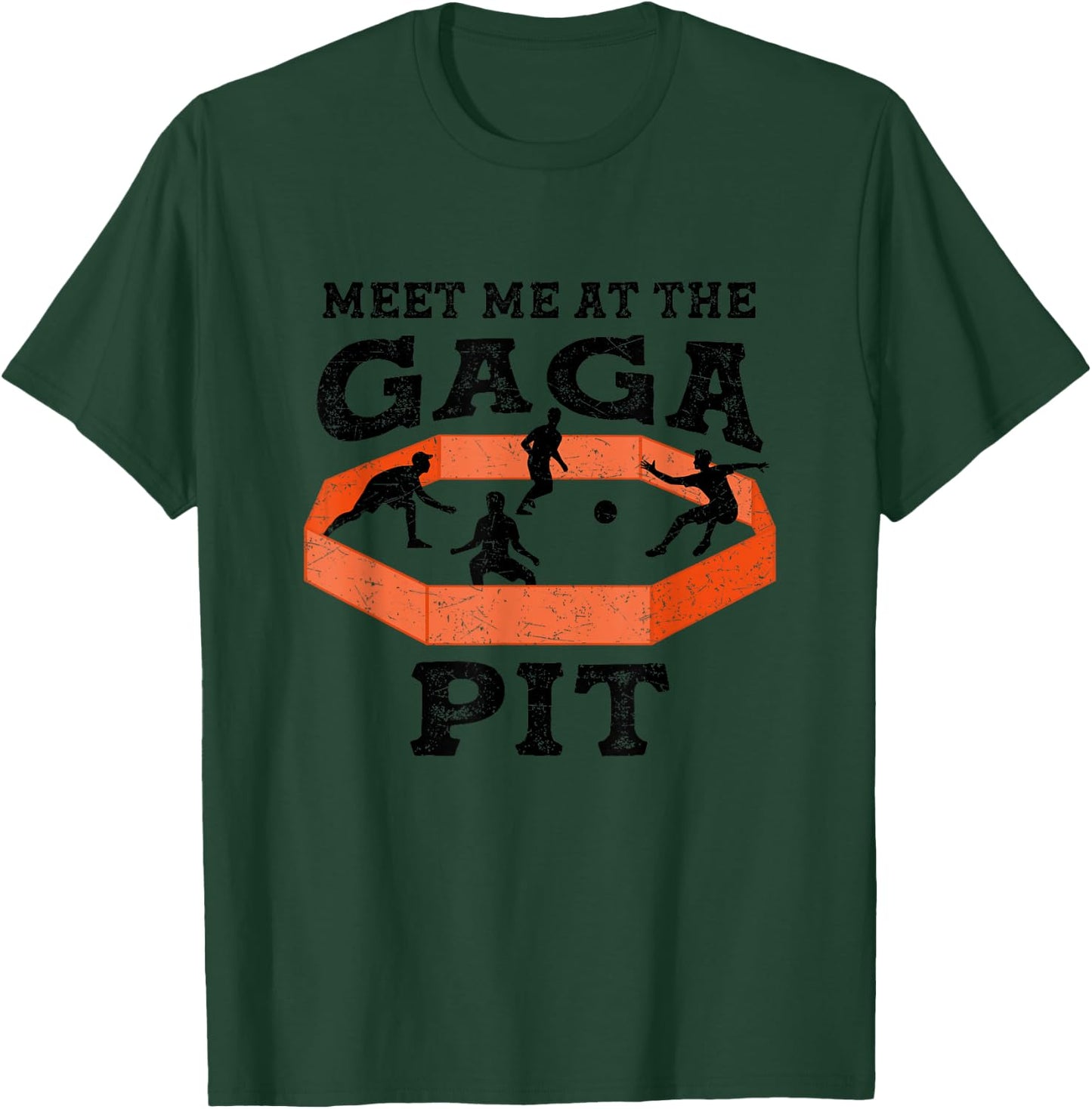 Meet Me At The Gaga Pit Dodgeball Costume Boy Girl Gaga Ball T-Shirt - T-Shirt | Forest