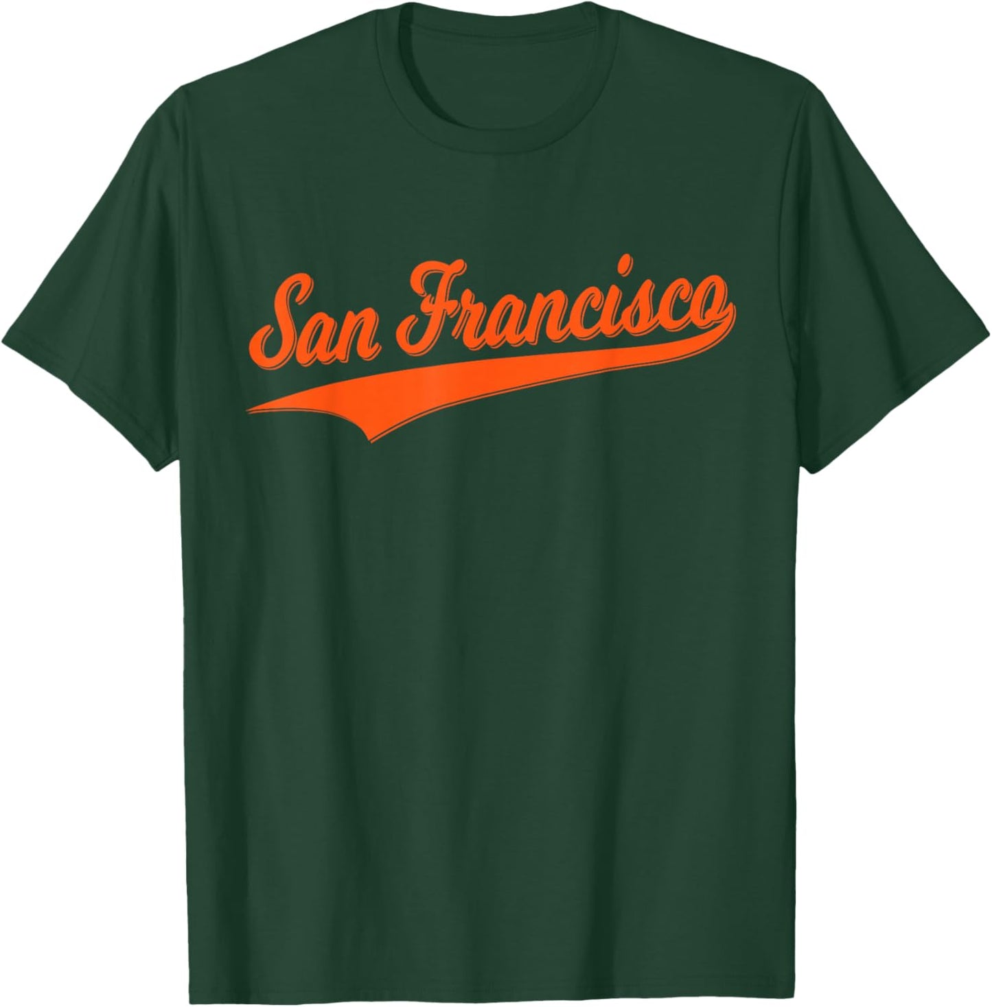 San Francisco Sf Varsity Script Vintage Sports Jersey Style T-Shirt - T-Shirt | Forest