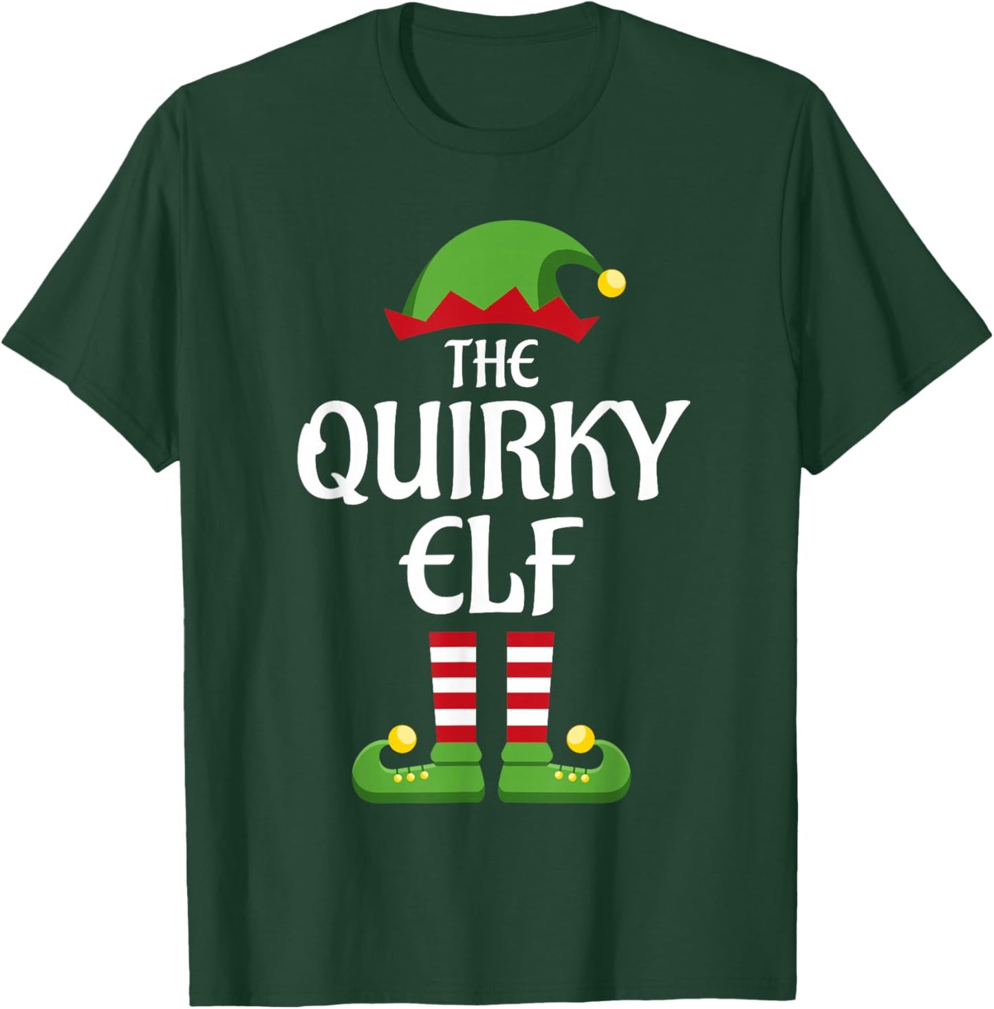 Quirky Elf Family Matching Group Christmas T-Shirt - T-Shirt | Forest