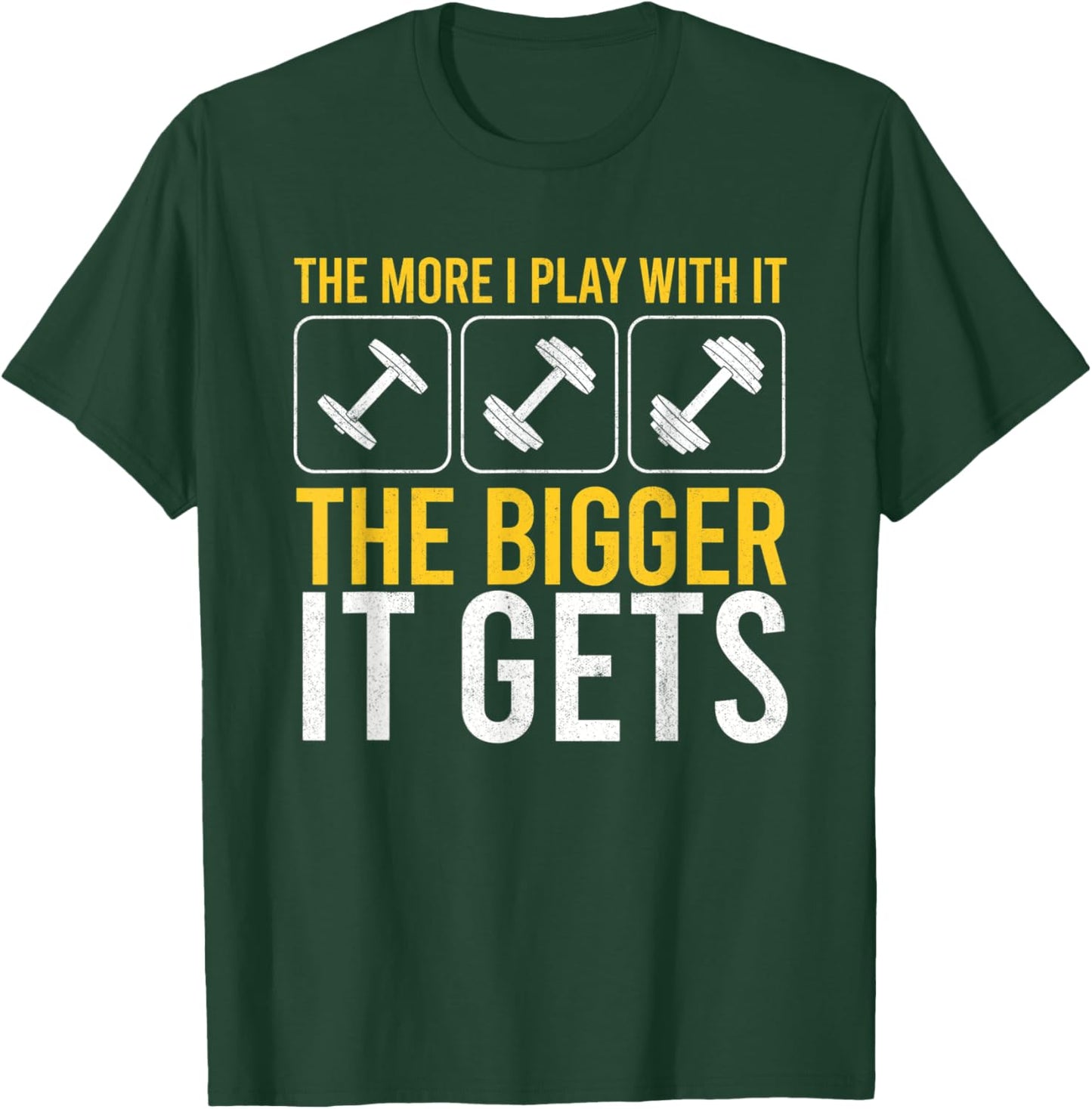 Muscles Get Bigger Gym Workout Bodybuilding Weightlifting T-Shirt - T-Shirt | Forest