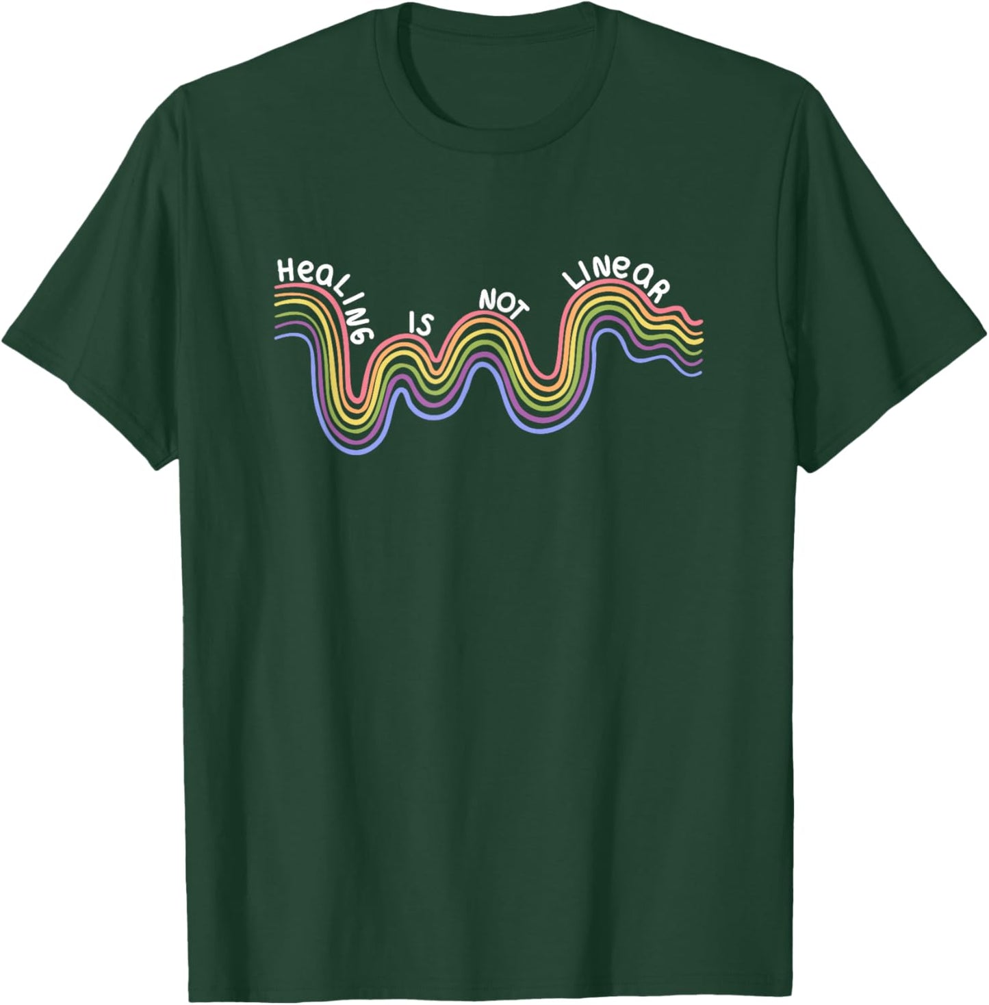 Mental Health Awareness Rainbow T-Shirt - T-Shirt | Forest