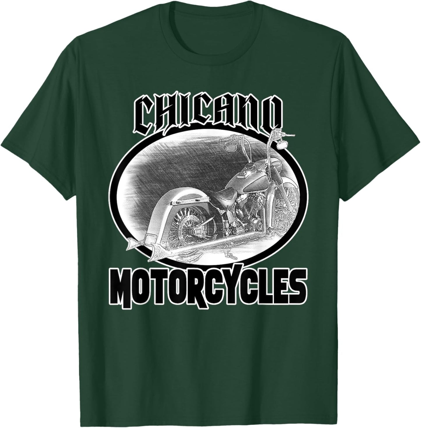 Chicano Cholo Latino Style Biker Chicano Motorcycles T-Shirt - T-Shirt | Forest