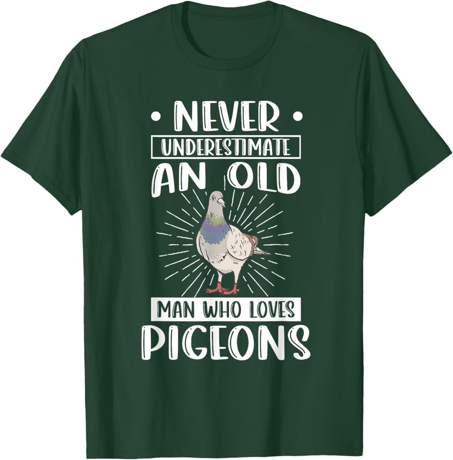 Pigeon Grandpa T-Shirt - T-Shirt | Forest