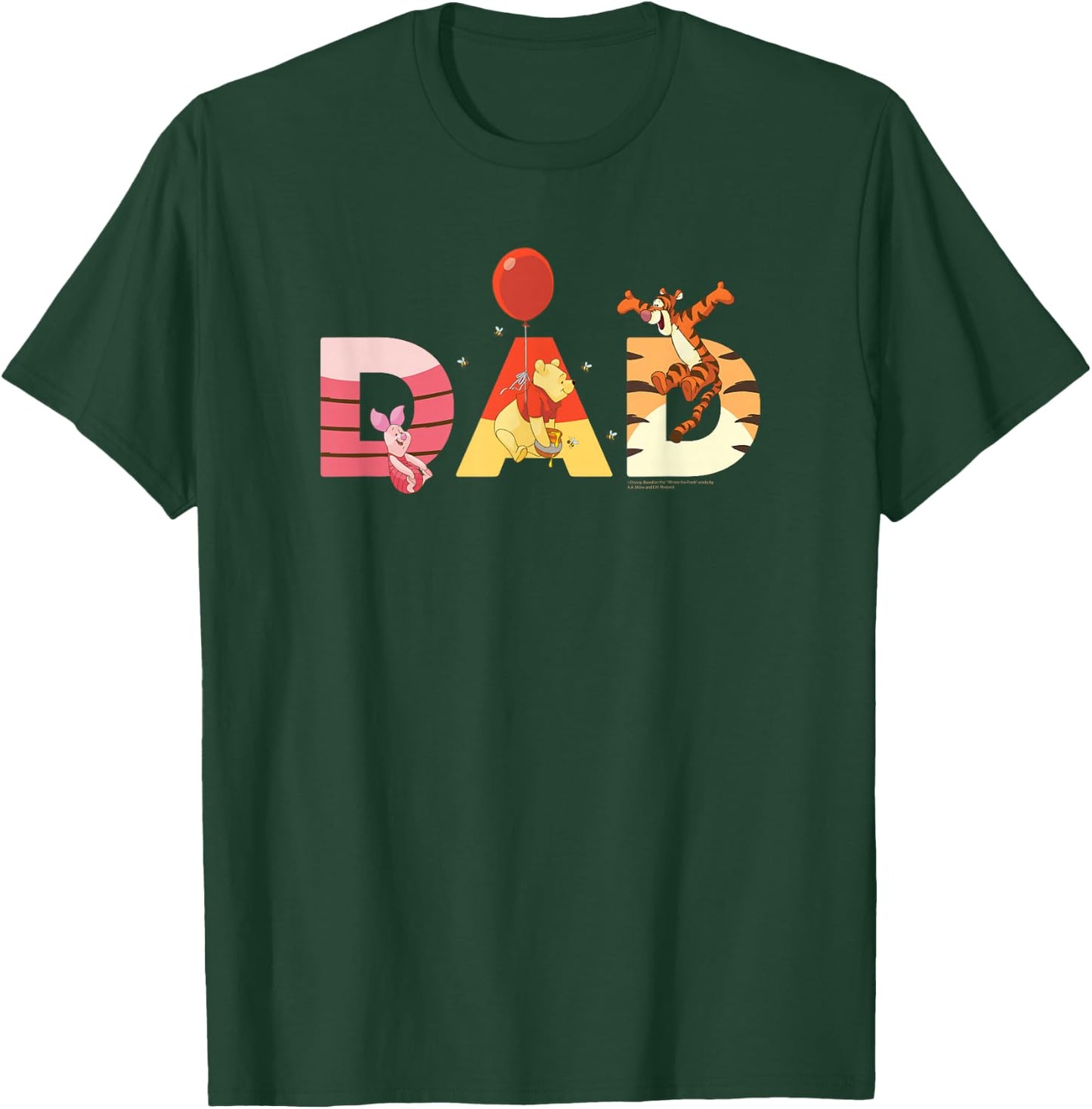 Disney Winnie The Pooh and Friends Dad Father's Day Birthday T-Shirt - T-Shirt | Forest