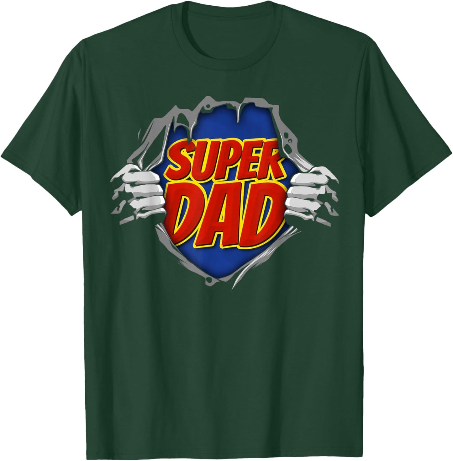 Father's Day Award Super Dad Hero Vintage Retro T-Shirt - T-Shirt | Forest