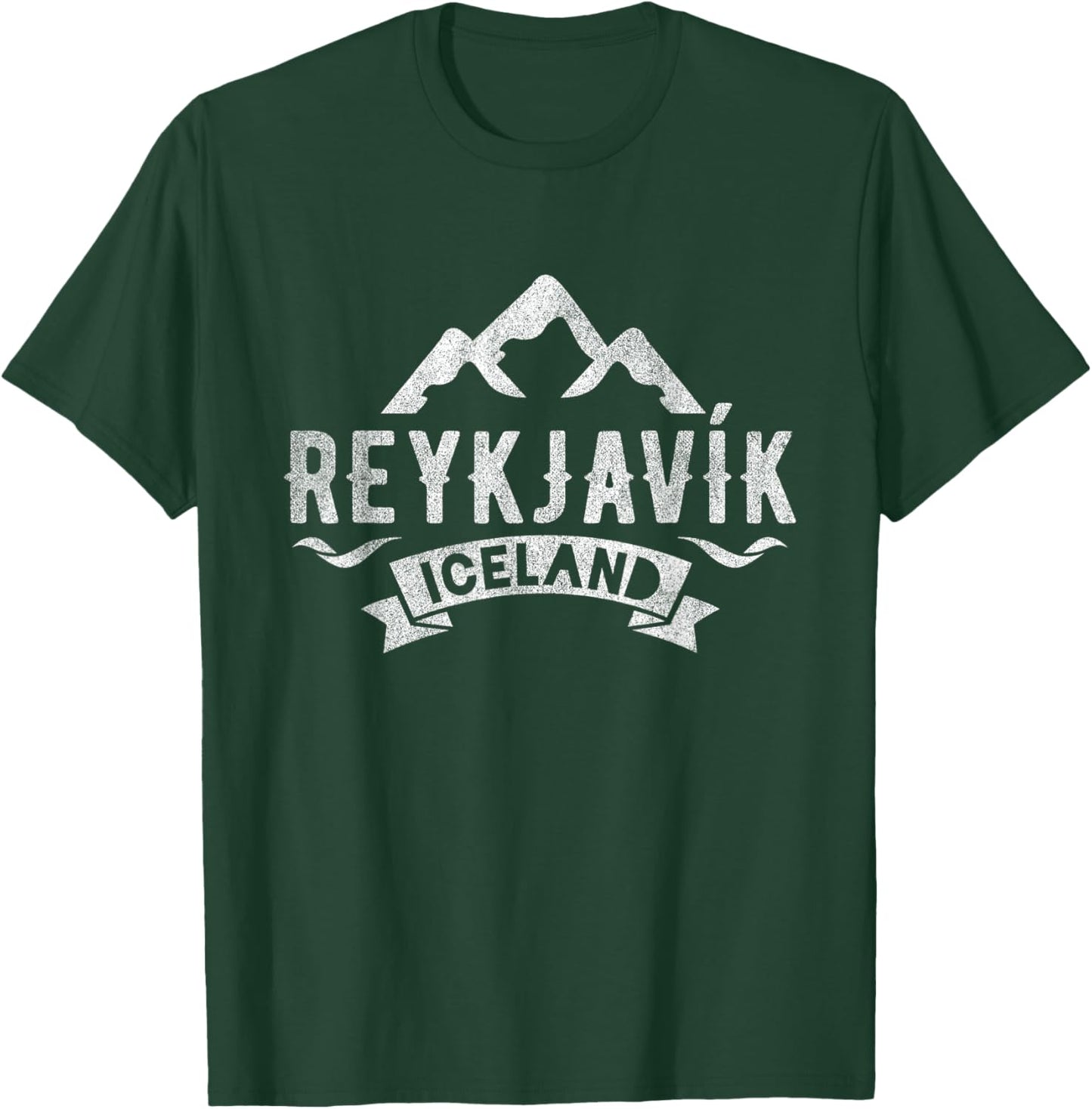 Vintage Reykjavik Iceland T-Shirt - T-Shirt | Forest